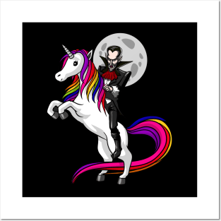 Vampire Riding Unicorn Posters and Art